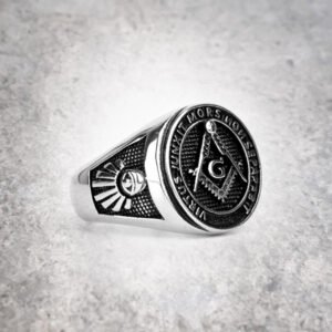 ring masonic silver