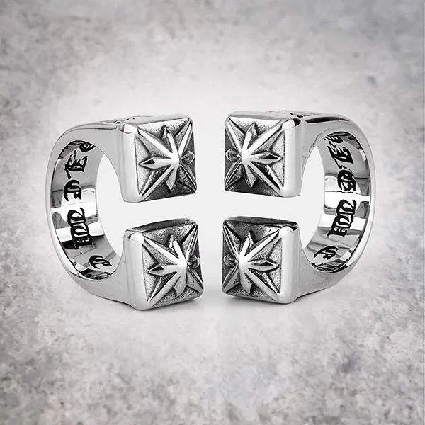 Gothic Flower Ring - Silver