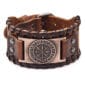 Viking Vegvisir Bracelet in Bronze Finish with Norse Compass Design – A bold cuff symbolizing protection and strength.
