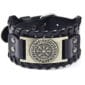 Viking Vegvisir Bracelet in Gold Finish with Norse Compass Design – Perfect for Viking enthusiasts and mythology lovers.